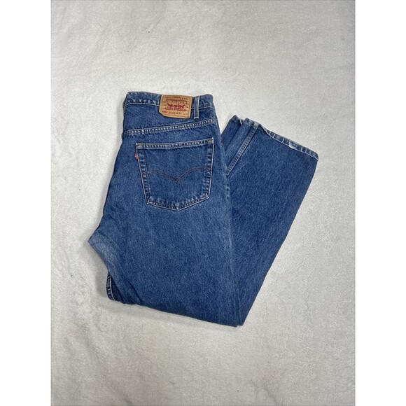 Vintage 90s Levis 505 Regular Fit Medium Wash Denim Blue Jeans Men's Size 40x30 - Picture 1 of 9
